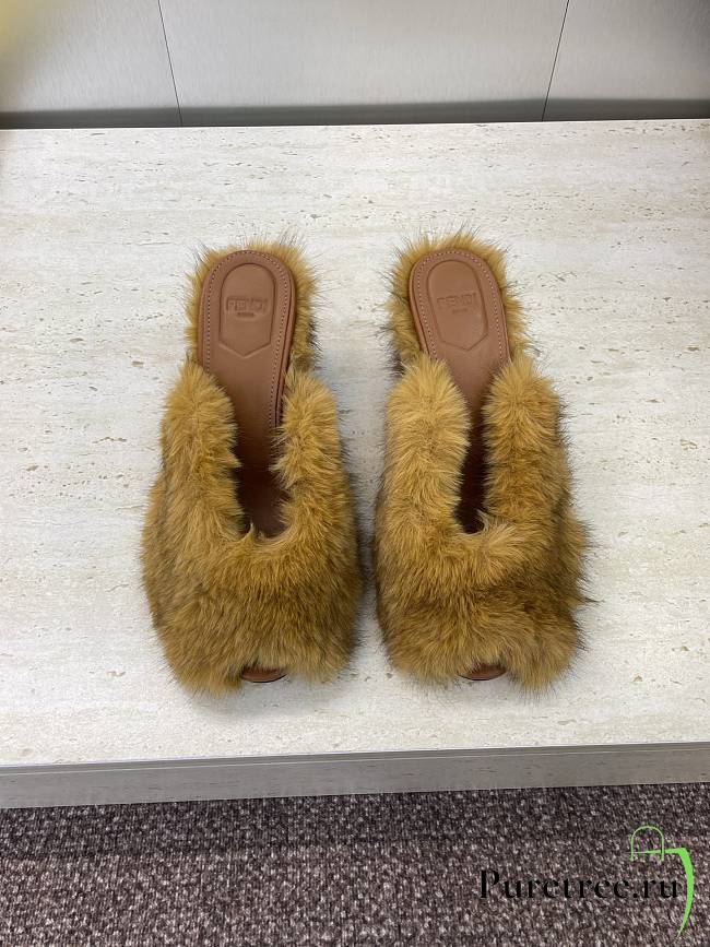FENDI | Open-Toe Lounge Slippers Yellow - 1