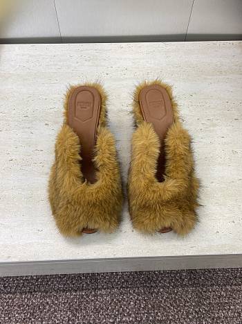 FENDI | Open-Toe Lounge Slippers Yellow