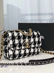 Chanel 19 Flap Bag Quilted Houndstooth Tweed - 6