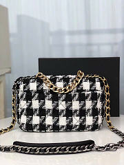 Chanel 19 Flap Bag Quilted Houndstooth Tweed - 2