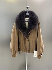 Maxmara fall/winter fur and goose down jacket in brown - 1