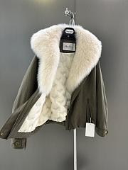 Maxmara fall/winter fur and goose down jacket in green - 6