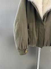 Maxmara fall/winter fur and goose down jacket in green - 5