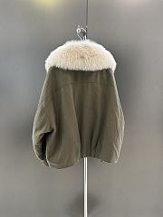 Maxmara fall/winter fur and goose down jacket in green - 3