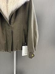 Maxmara fall/winter fur and goose down jacket in green - 4