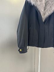 Maxmara fall/winter fur and goose down jacket in dark blue - 6