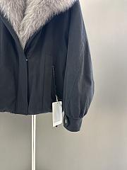Maxmara fall/winter fur and goose down jacket in dark blue - 5