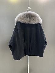 Maxmara fall/winter fur and goose down jacket in dark blue - 4