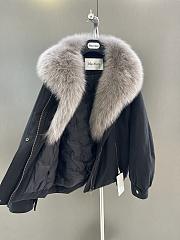 Maxmara fall/winter fur and goose down jacket in dark blue - 3