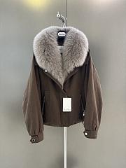 Maxmara fall/winter fur and goose down jacket in dark brown - 1