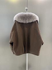 Maxmara fall/winter fur and goose down jacket in dark brown - 6