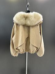 Maxmara fall/winter fur and goose down jacket in beige - 5