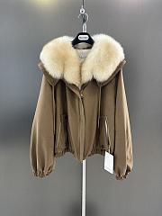 Maxmara fall/winter fur and goose down jacket in dark beige - 1