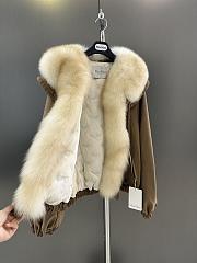 Maxmara fall/winter fur and goose down jacket in dark beige - 5