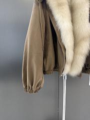 Maxmara fall/winter fur and goose down jacket in dark beige - 4