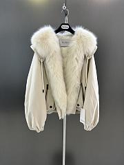Maxmara fall/winter fur and goose down jacket in white - 1
