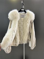Maxmara fall/winter fur and goose down jacket in white - 6