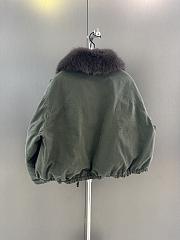 Maxmara fall/winter fur and goose down jacket in green 01 - 6