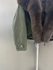 Maxmara fall/winter fur and goose down jacket in green 01 - 5
