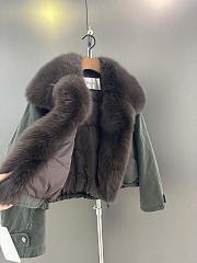 Maxmara fall/winter fur and goose down jacket in green 01 - 4
