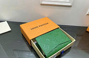LOUIS VUITTON | Pocket Organizer Taurillon Monogram leather green  - 5