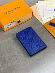 LOUIS VUITTON | Pocket Organizer Taurillon Monogram leather blue - 5