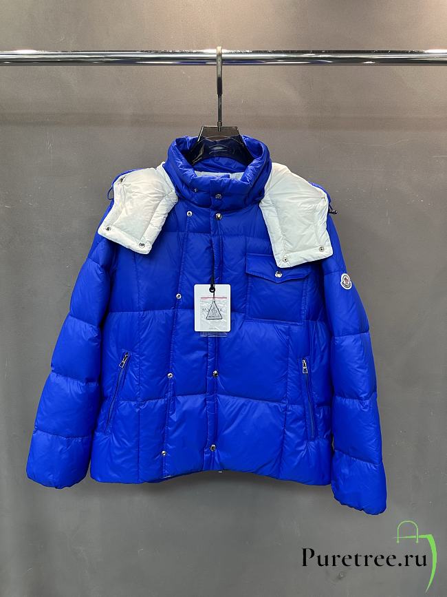 MONCLER | SERFANTO Down Jacket In Iridescent Blue - 1