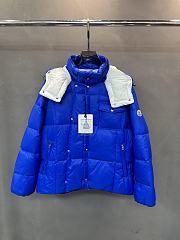 MONCLER | SERFANTO Down Jacket In Iridescent Blue - 1