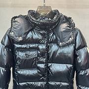 Moncler Glareins Slim Waist Cable Knit Women's Down Jacket Black - 3