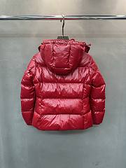 Moncler Glareins Slim Waist Cable Knit Women's Down Jacket Red - 5
