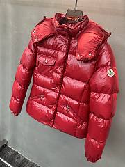 Moncler Glareins Slim Waist Cable Knit Women's Down Jacket Red - 4