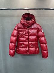 Moncler Glareins Slim Waist Cable Knit Women's Down Jacket Red - 2