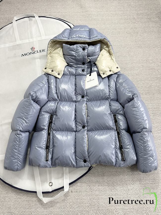 Moncler parana down jacket in blue - 1