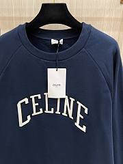CELINE | slogan patch sweatshirt dark blue - 6