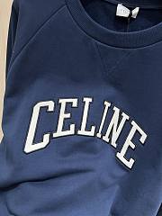 CELINE | slogan patch sweatshirt dark blue - 4