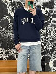 CELINE | slogan patch sweatshirt dark blue - 2
