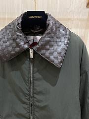 Bottega Veneta Autumn/Winter Woven Leather Collar Tech Down Jacket - 2