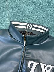 LOUIS VUITTON | mixed leather sweatshirt - 5