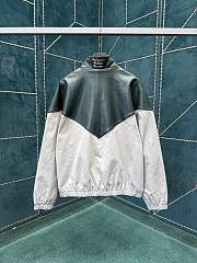LOUIS VUITTON | mixed leather sweatshirt - 4