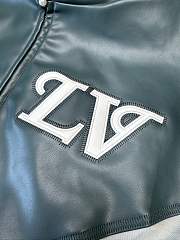 LOUIS VUITTON | mixed leather sweatshirt - 3