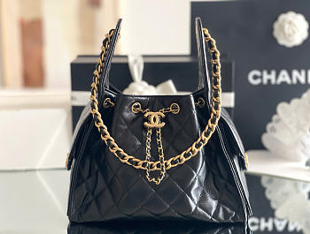 CHANEL | Mini 25 Hobo Bag Lambskin In Black