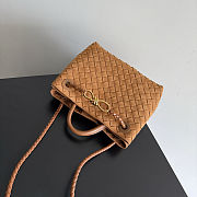 BOTTEGA VENETA | Small Andiamo suede top-handle bag amber - 6