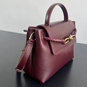 BOTTEGA VENETA | Ciao Ciao Bag Silky calfskin leather top handle bag with two-way flap barolo - 6