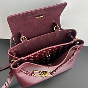 BOTTEGA VENETA | Ciao Ciao Bag Silky calfskin leather top handle bag with two-way flap barolo - 3