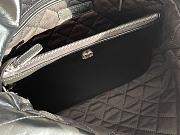 CHANEL | 22 small bag Glossy Calfskin & Silver Metal Black AS3260 - 6