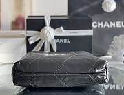 CHANEL | 22 small bag Glossy Calfskin & Silver Metal Black AS3260 - 4