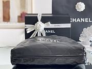 CHANEL | 22 Handbag Shiny Calfskin & Silver-Tone Metal Black AS3261 - 5