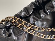 CHANEL | 22 small bag Glossy Calfskin & Gold Metal Black AS3260 - 2