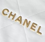 CHANEL | 22 small bag Glossy Calfskin & Gold Metal White AS3260 - 2