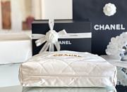 CHANEL | 22 Handbag Shiny Calfskin & Gold-Tone Metal White AS3261 - 5